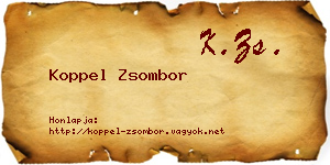Koppel Zsombor névjegykártya